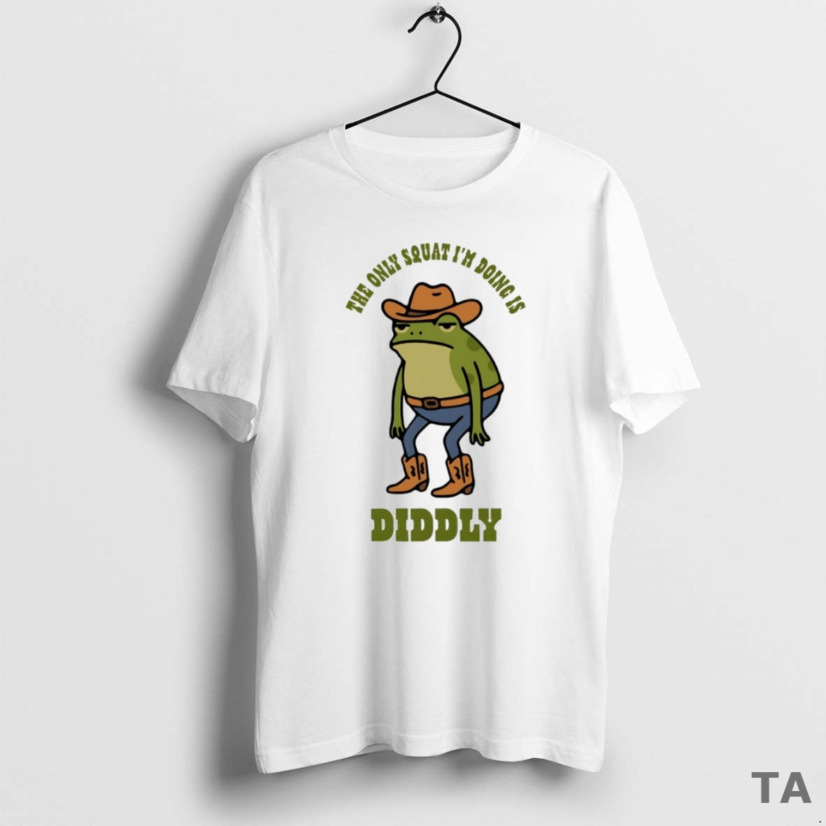 Top The Only Squat Im Doing It Diddly Frog Circle T Shirt Sweater Hoodie, Sweatshirt | InkRitualCo.com