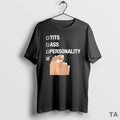 Top Tits Ass Personality Toes Checklist T Shirt Sweater Hoodie, Sweatshirt | InkRitualCo.com