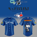 Toronto Blue Jays Happiness Is 75 Years Of Peanuts Baseball Jersey