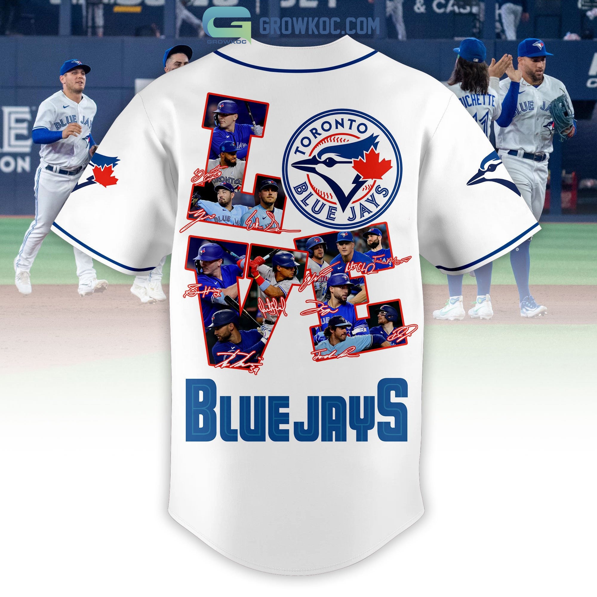 Toronto Blue Jays Love Team Personalized Baseball Jersey