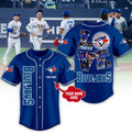 Toronto Blue Jays Love Team Personalized Blue Deisgn Baseball Jersey