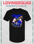 Toronto Blue Jays Monstrous Bird Holding Barbed Bat Baseball T-Shirt