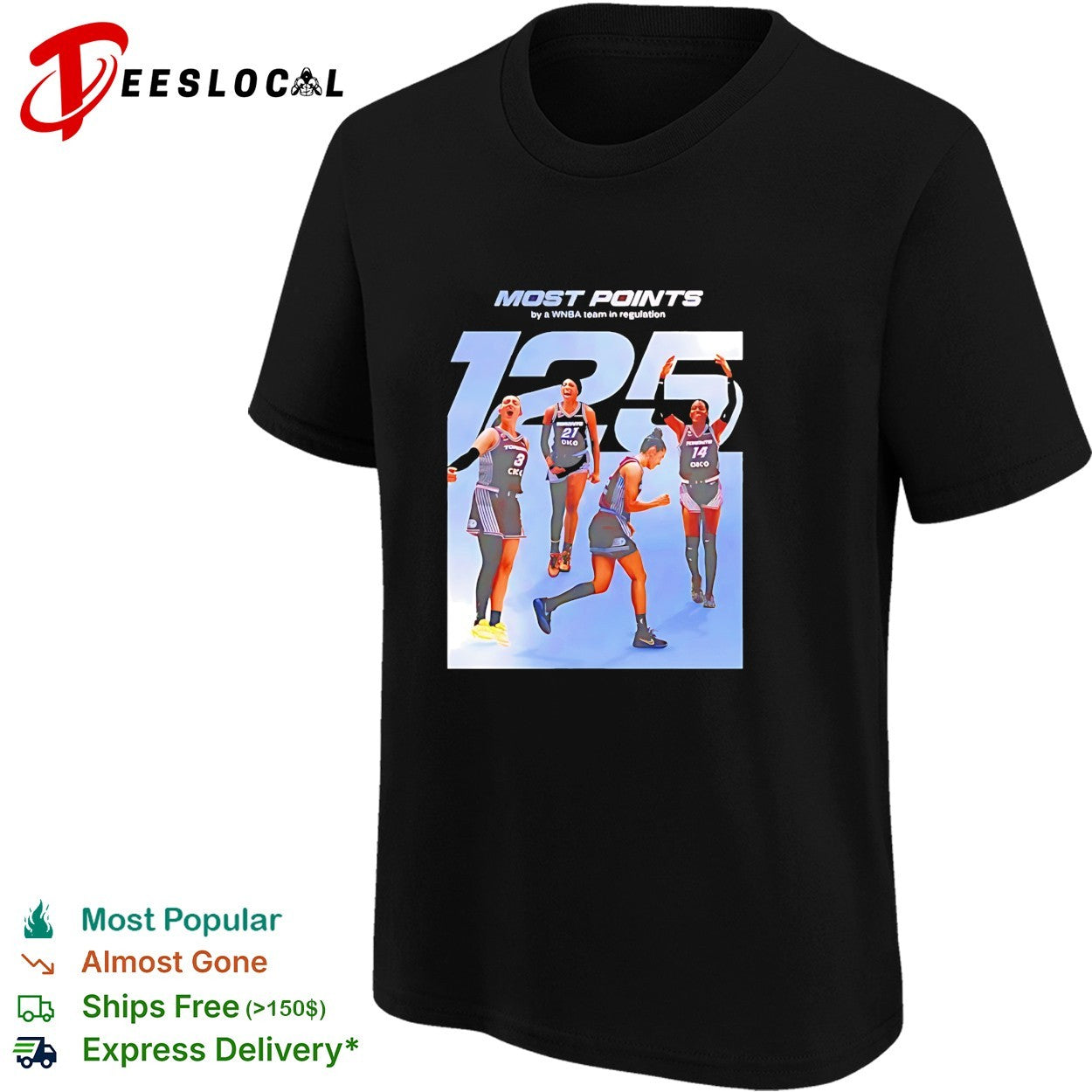 Toronto Tempo WNBA record 125 most points shirt