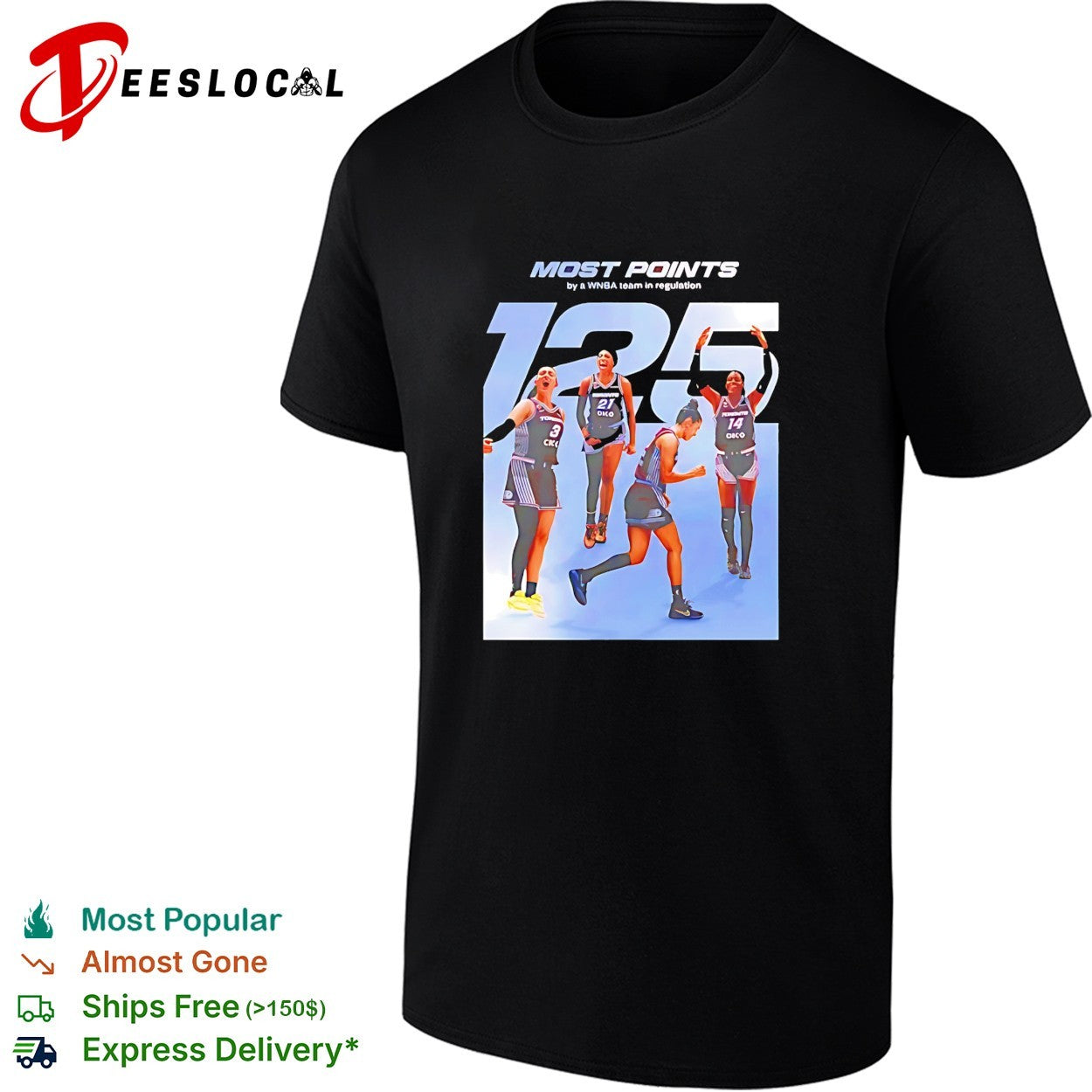 Toronto Tempo WNBA record 125 most points shirt
