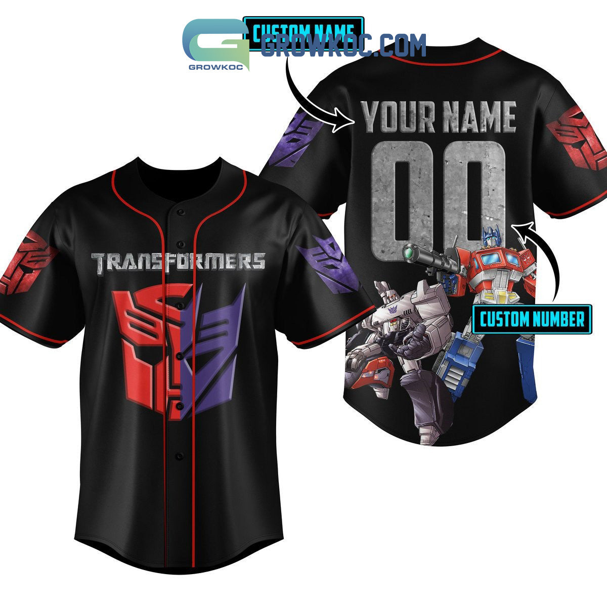Transformers Autobot The Heroes Personalized Baseball Jersey