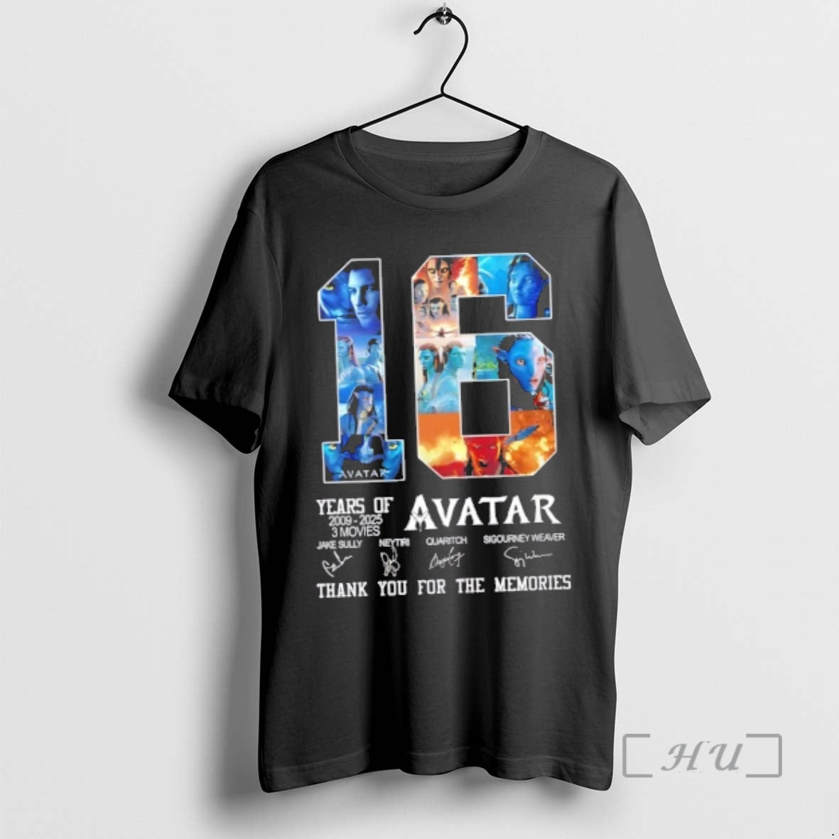 Trending 16 Years 2009 2025 3 Movies Avatar Jake Sully Neytiri Quaritch Sigourney Weaver Thank T-Shirts, Hoodie, Sweatshirt
