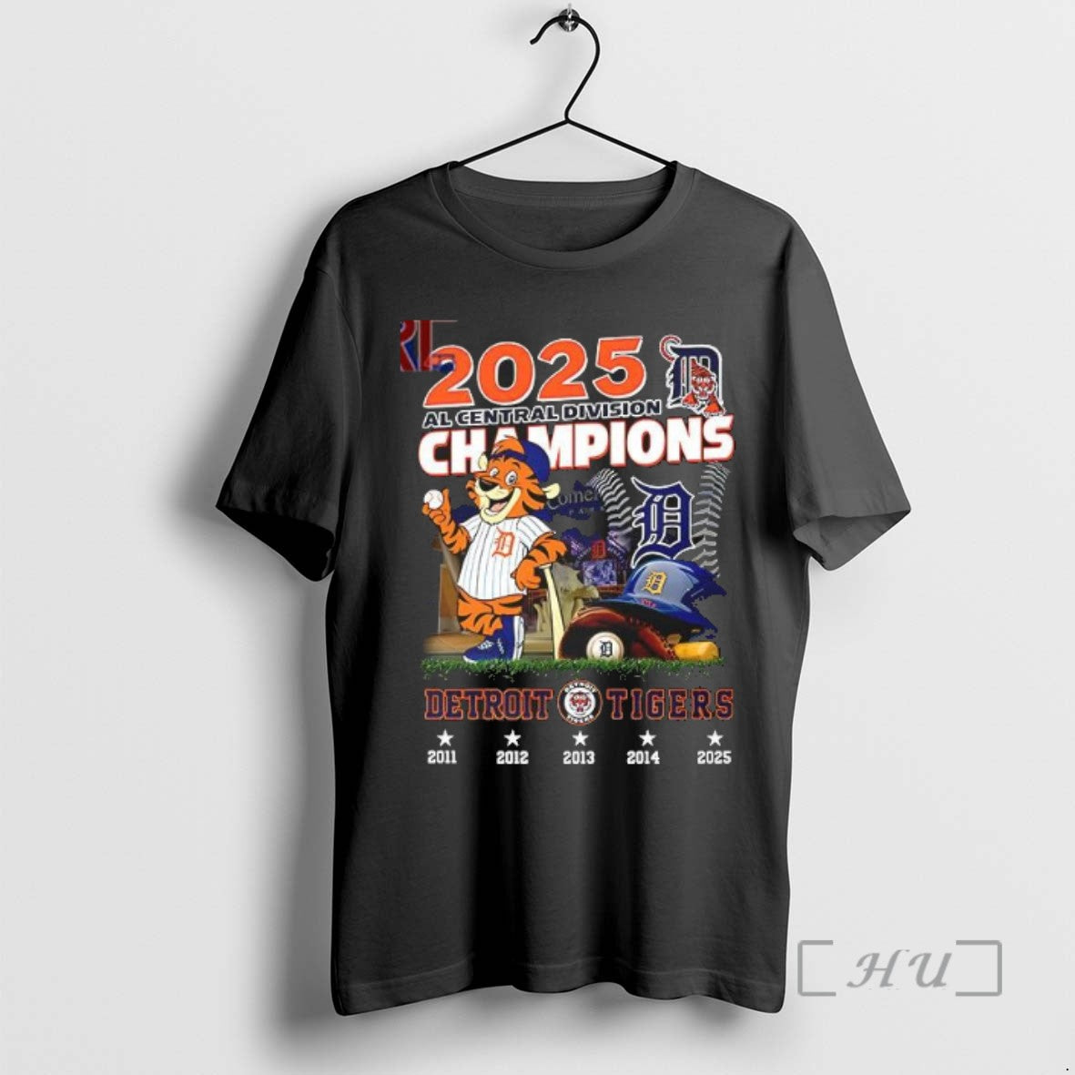 Trending 2025 Al Central Division Champions Detroit Tigers Mascot T-Shirts, Hoodie, Sweatshirt | InkRitualCo.com