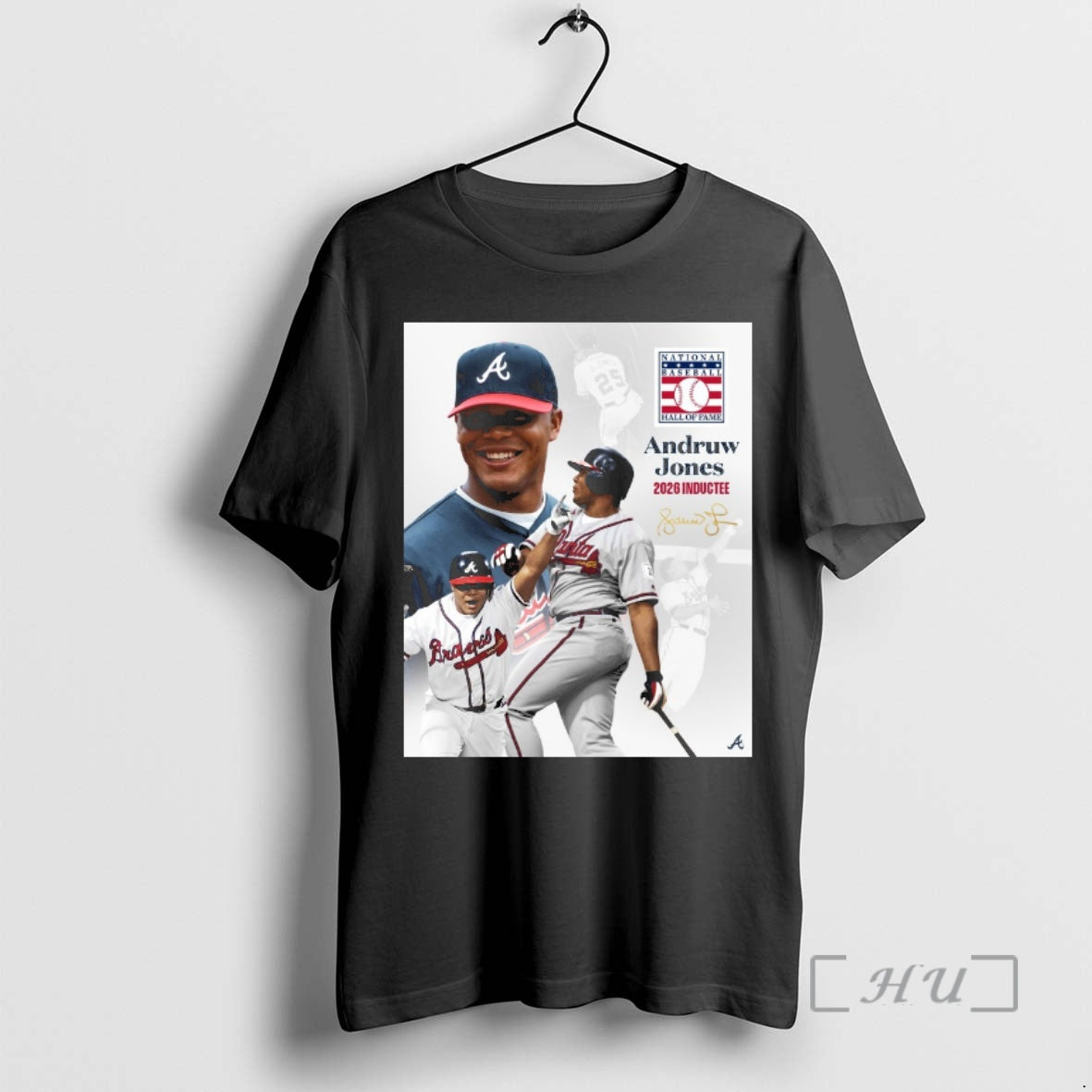 Trending Andruw Jones 2026 Inductee National Baseball Hall Of Fame Signature Premium T Shirts Sweater Hoodie, Sweatshirt