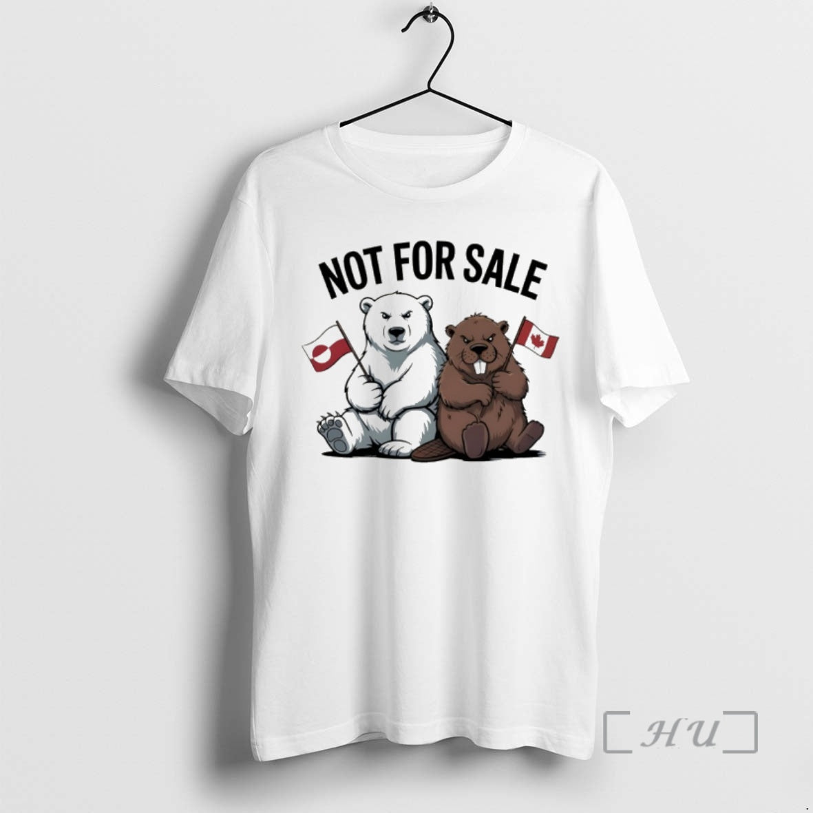 Trending Bear And Beaver Holding Flag Not For Sale Political Anti Maga Premium T Shirts Hoodie, Sweatshirt | InkRitualCo.com