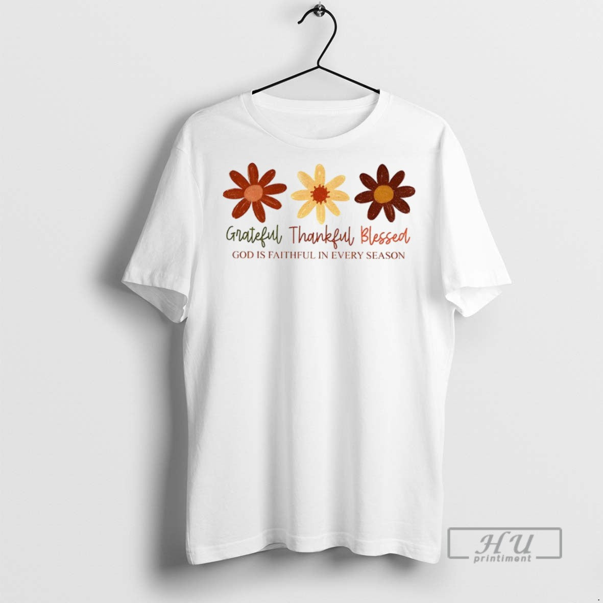 Trending Boho Fall Floral Christian Grateful Thankful Blessed God Is Faithful In Every Season Graphic T-Shirts, Hoodie,...