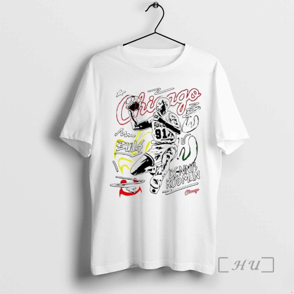 Trending Dennis Rodman Chicago Bulls Chalked Up Signature T-Shirts, Hoodie, Sweatshirt | InkRitualCo.com
