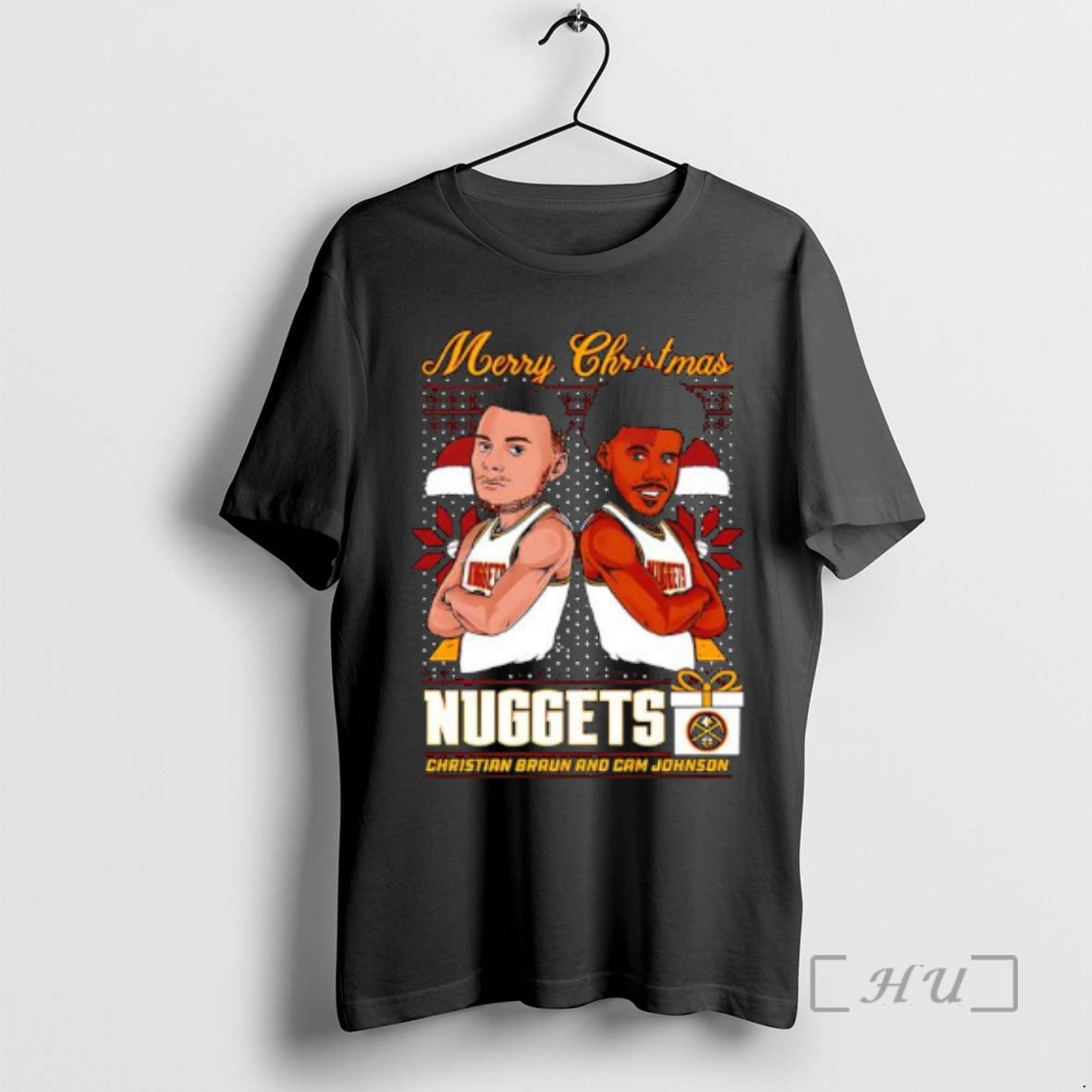 Trending Denver Nuggets Christmas Braun Johnson Graphic T-Shirts, Hoodie, Sweatshirt | InkRitualCo.com
