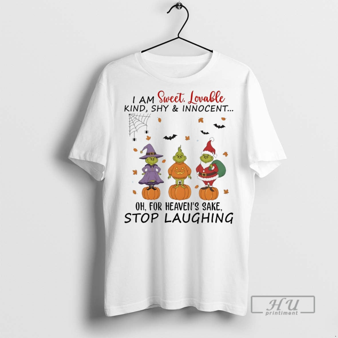 Trending Grinch I Am Sweet Lovable Kind Shy And Innocent Oh For Heavens Sake Christmas T-Shirts, Hoodie, Sweatshirt