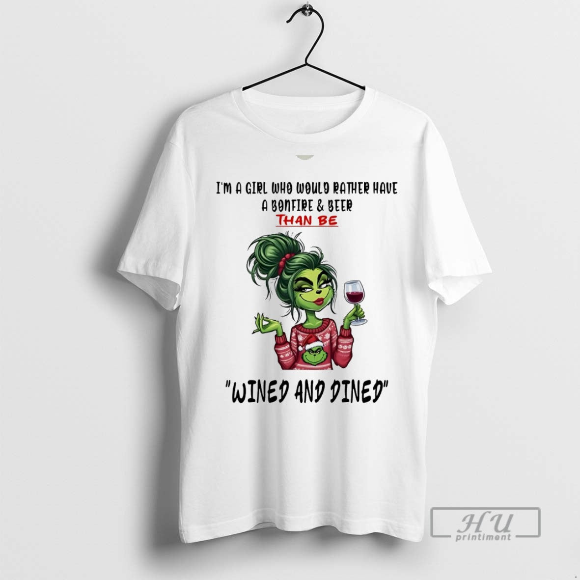 Trending Grinch Im A Girl Who Would Rather Have A Bonfire And Beer White T-Shirts, Hoodie, Sweatshirt | InkRitualCo.com