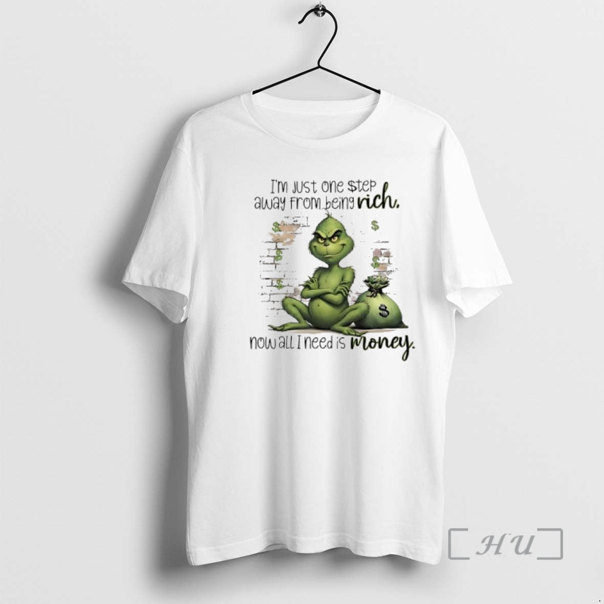 Trending Grinch Just One Step Away From Being Rich Rich Now All I Need Is T-Shirts, Hoodie, Sweatshirt | InkRitualCo.com