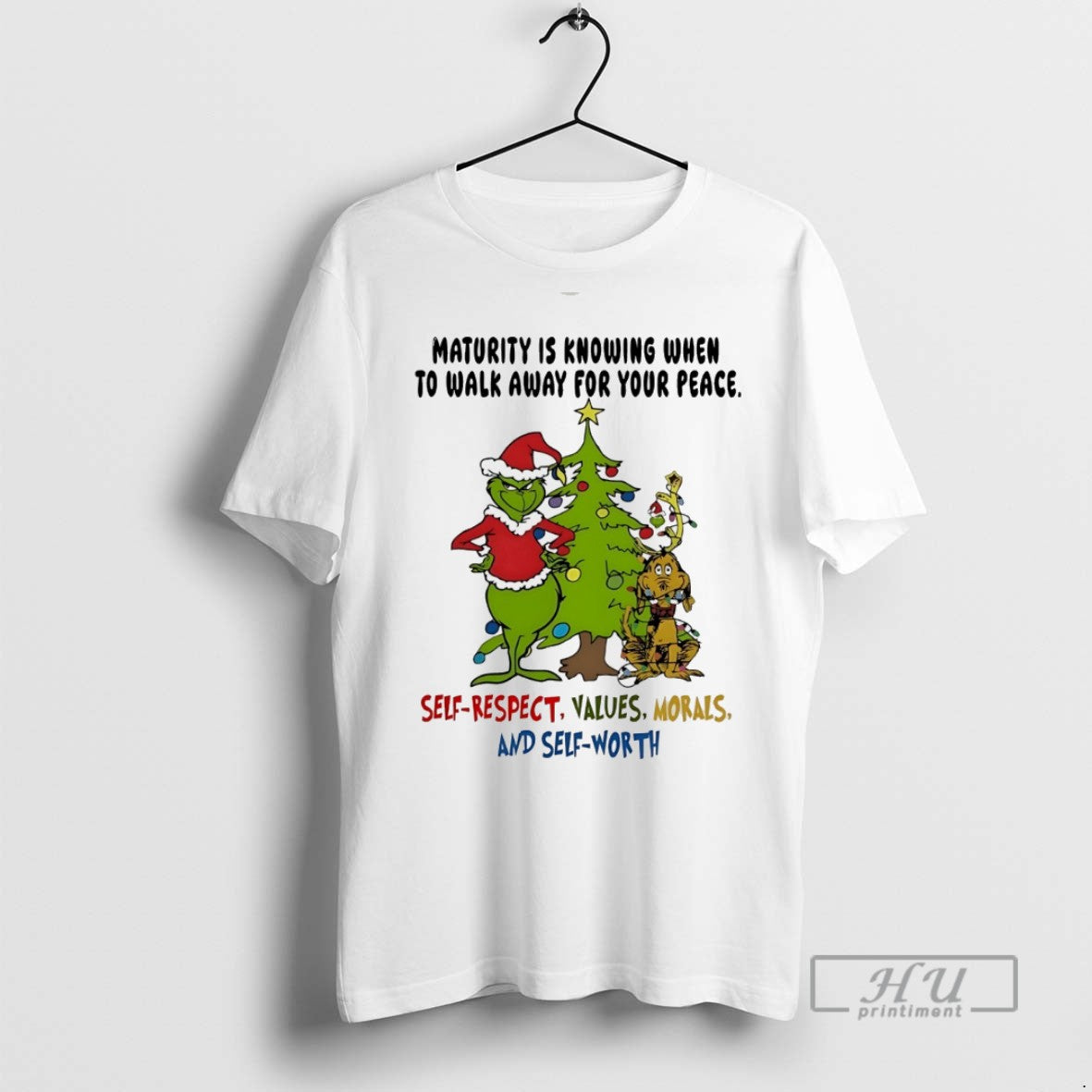 Trending Grinch Maturity Is Knowing When To Walk Away For Your Peace Christmas White T-Shirts, Hoodie, Sweatshirt
