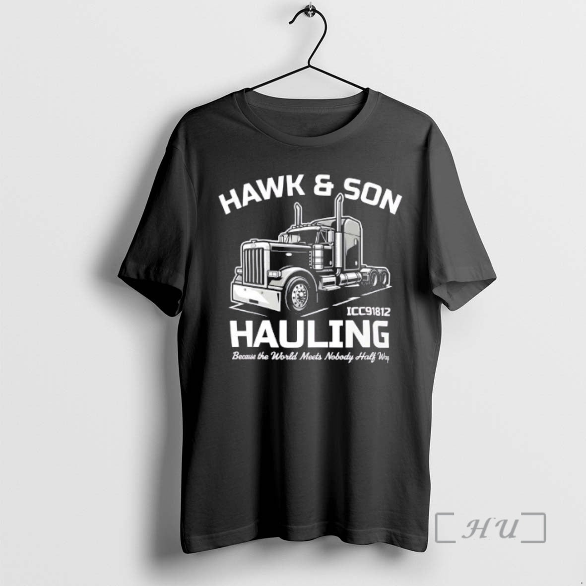 Trending Hawk Son Hauling Retro Semi Truck Graphic T-Shirts, Hoodie, Sweatshirt | InkRitualCo.com