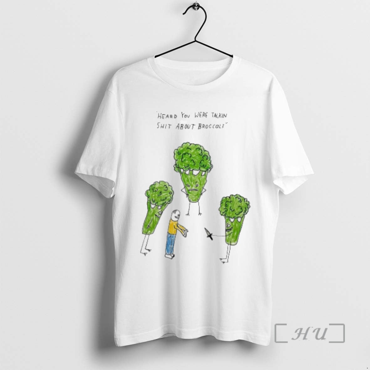 Trending Heard You Were Talking Shit About Broccoli Art T-Shirts, Hoodie, Sweatshirt | InkRitualCo.com
