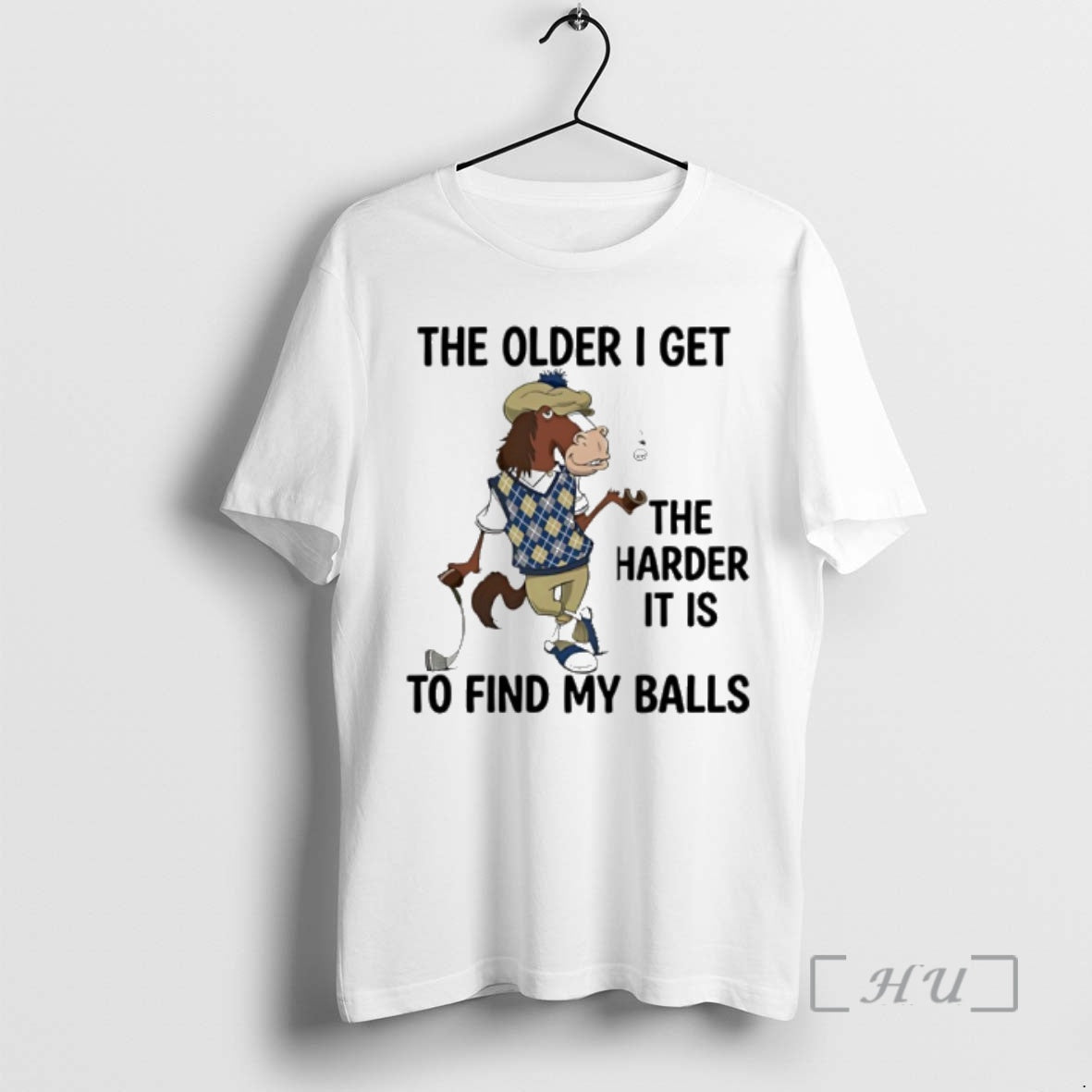 Trending Horse The Older I Get The Harder It Is To Find My Balls Premium T-Shirts, Hoodie, Sweatshirt | InkRitualCo.com
