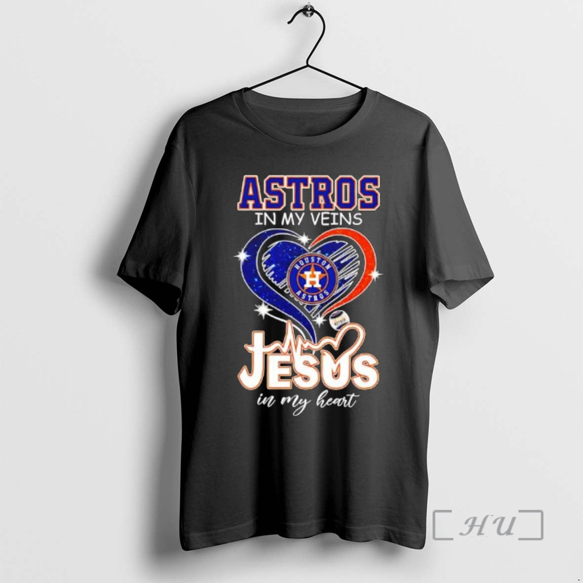 Trending Houston Astros In My Veins Jesus In My Heart T-Shirts, Hoodie, Sweatshirt | InkRitualCo.com