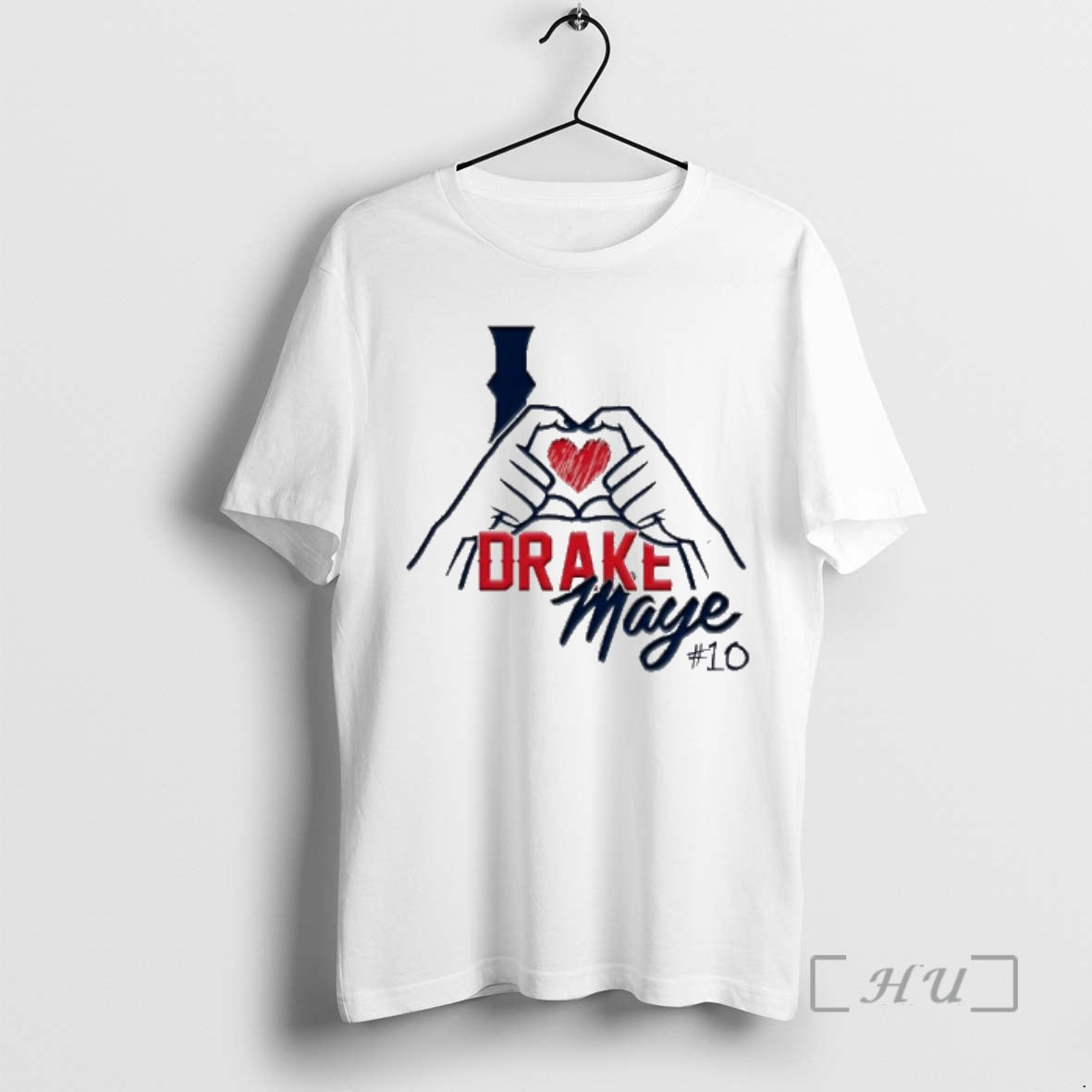 Trending I Love Drake Maye Hands Heart T-Shirts, Hoodie, Sweatshirt | InkRitualCo.com