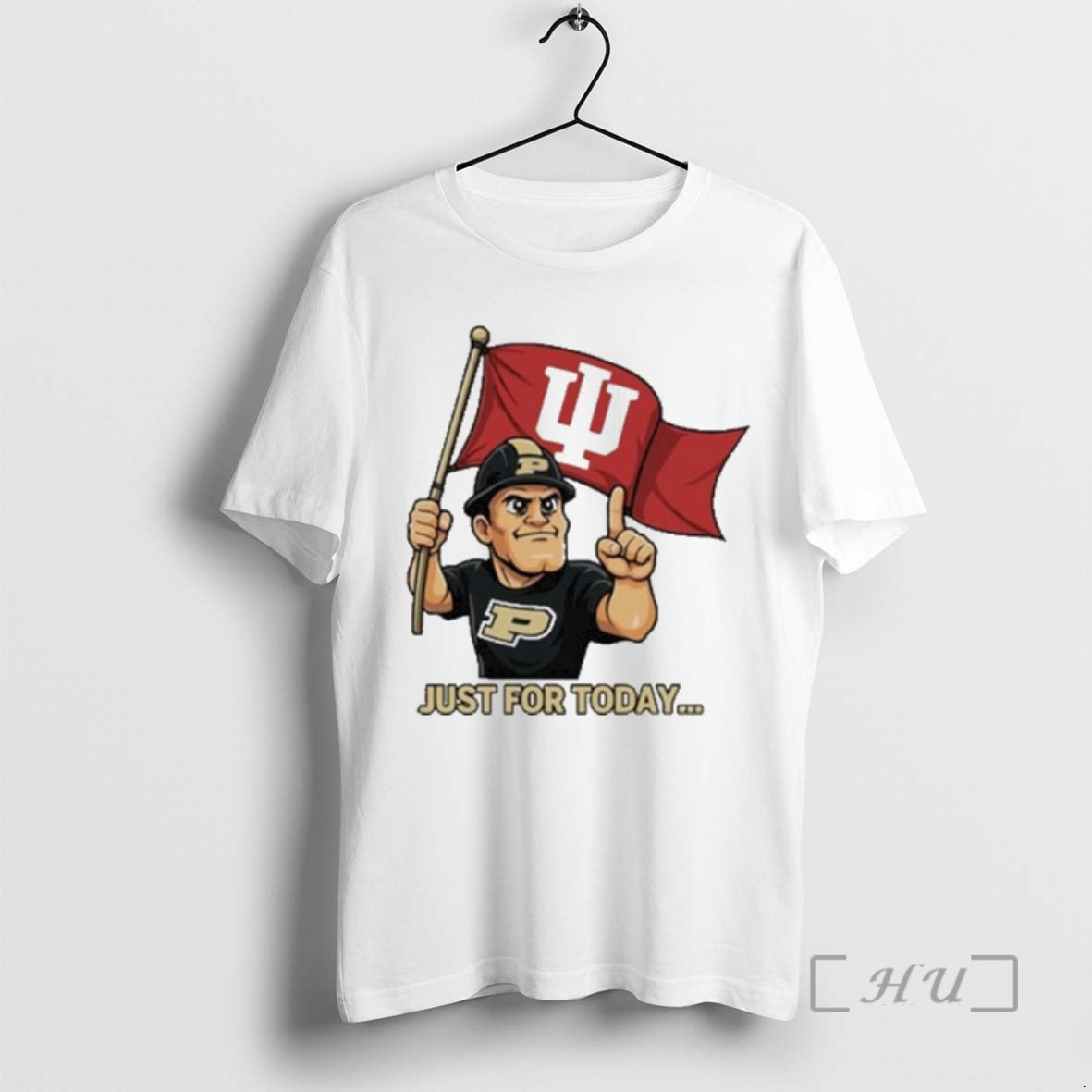 Trending Iu Football Just For Today Purdue Pete With Flag T-Shirts, Hoodie, Sweatshirt | InkRitualCo.com