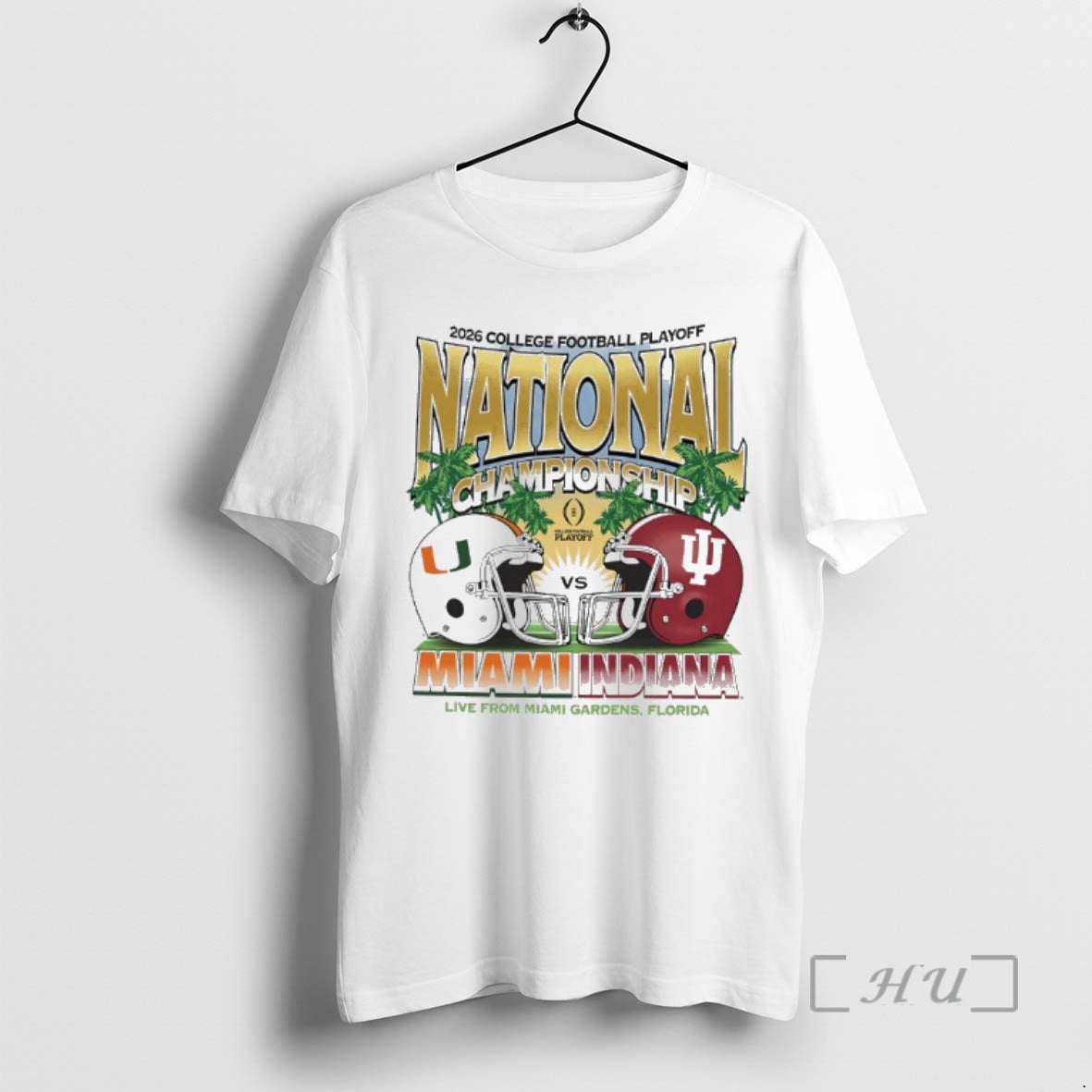 Trending Indiana Vs Miami 2026 Cfp National Championship Head To Head Premium T Shirts Sweater Hoodie, Sweatshirt