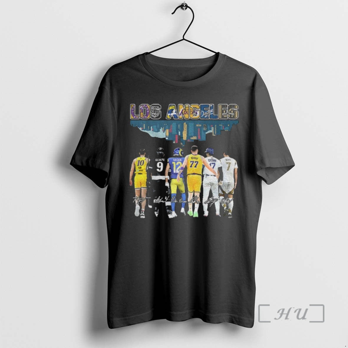 Trending Kessel Kempe Nacua Vincent Ohtani Messi Los Angeles City Skyline Signatures Premium T Shirts Hoodie, Sweatshirt