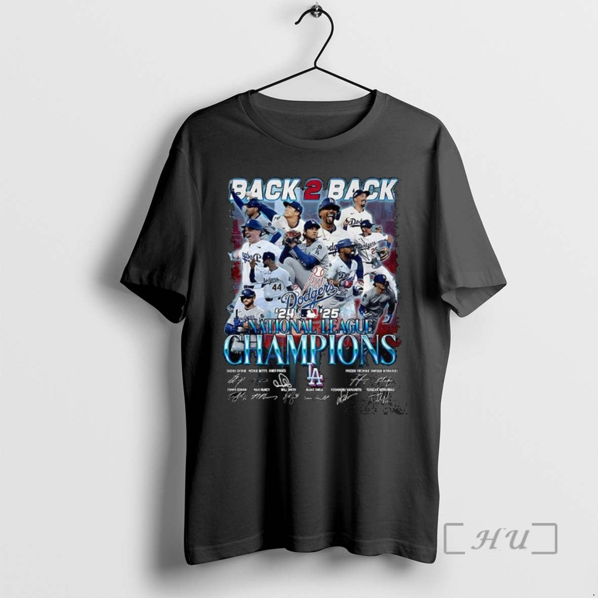 Trending Los Angeles Dodgers Baseball 2025 National League Champions Back To Back Signature T Shirts Hoodie, Sweatshirt