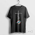 Trending Miami Dolphins All I Need Today Is A Whole Lot Of Jesus Cross Double T-Shirts, Hoodie, Sweatshirt | InkRitualCo.com