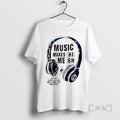 Trending Music Makes Me High Slogan Graphic T-Shirts, Hoodie, Sweatshirt | InkRitualCo.com