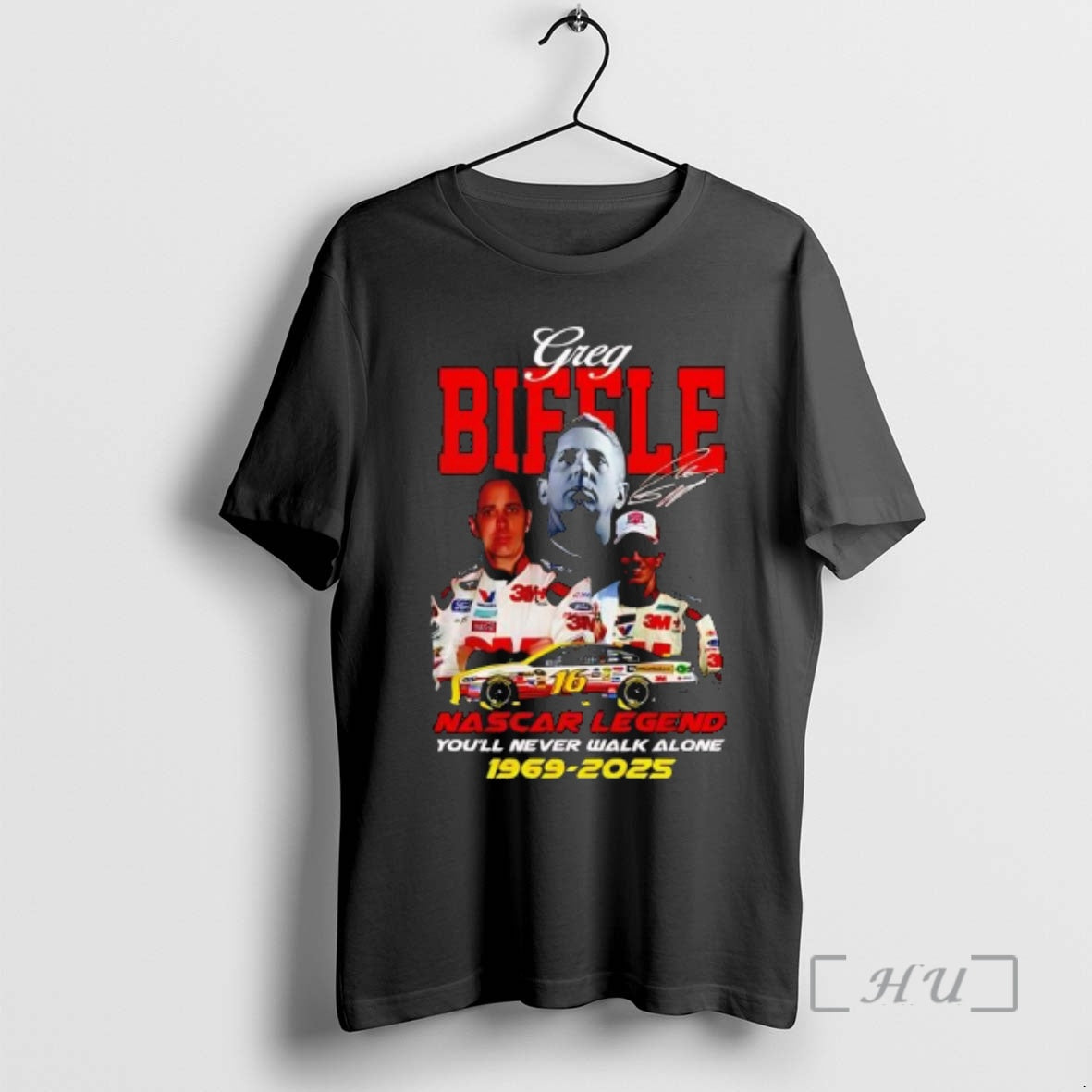 Trending Nascar Legend Greg Biffle Youll Never Walk Alone 1969 2025 Signature Premium T Shirts Hoodie, Sweatshirt