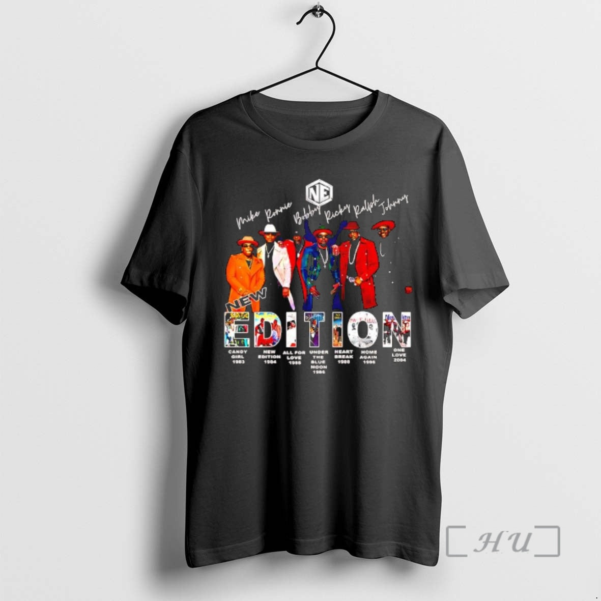 Trending New Edition Rb Group List Members And Album Covers Graphic Premium T Shirts Sweater Hoodie, Sweatshirt