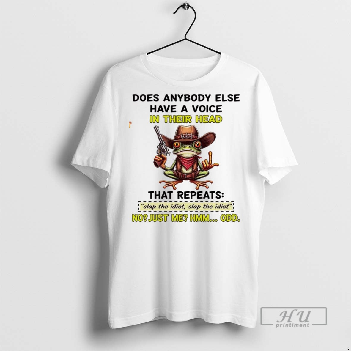 Trending Official Cowboy Frog Does Anybody Else Have A Voice In Their Head T-Shirts, Hoodie, Sweatshirt | InkRitualCo.com