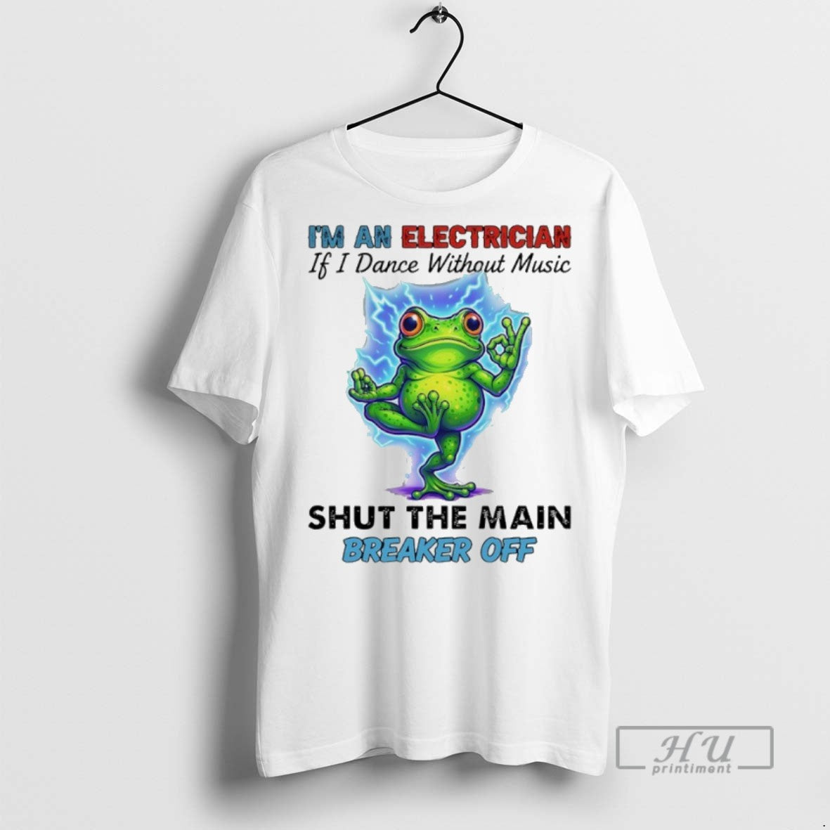 Trending Officials Frog Yoga Im An Electrician If I Dance Without Music Shut The Main T-Shirts, Hoodie, Sweatshirt