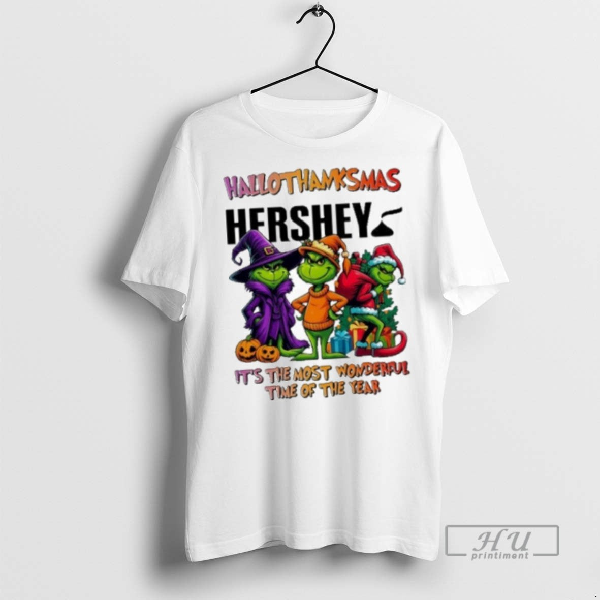 Trending Officials The Grinch Hershey Logo Hallothanksmas Its The Most Wonderful Time Of The Year T-Shirts, Hoodie,...