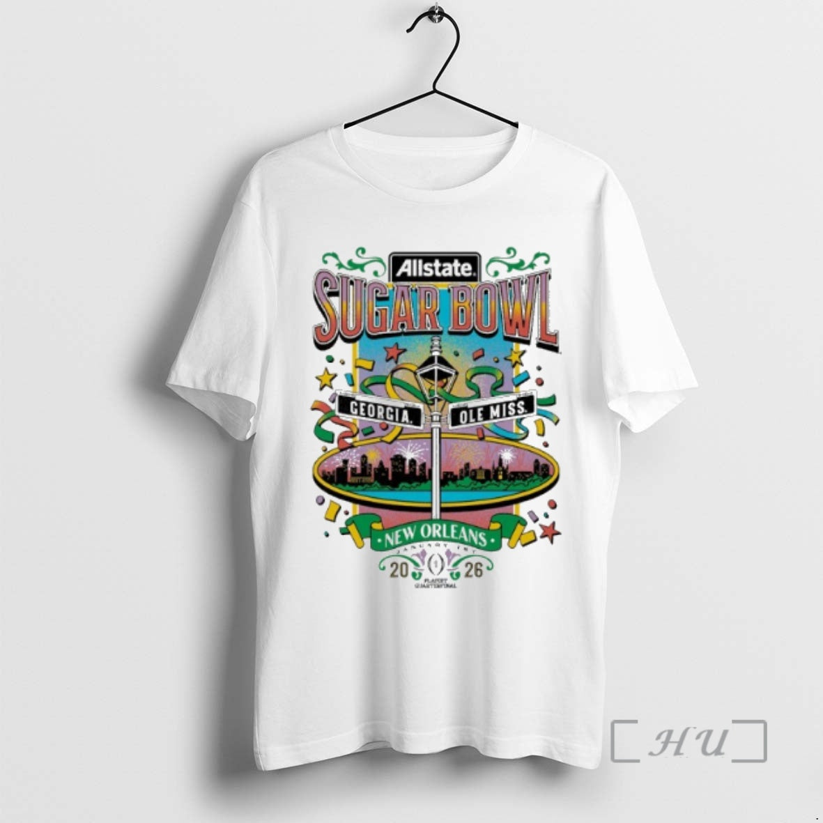 Trending Ole Miss Vs Georgia 2026 Allstate Sugar Bowl Nola Adult Premium T Shirts Sweater Hoodie, Sweatshirt