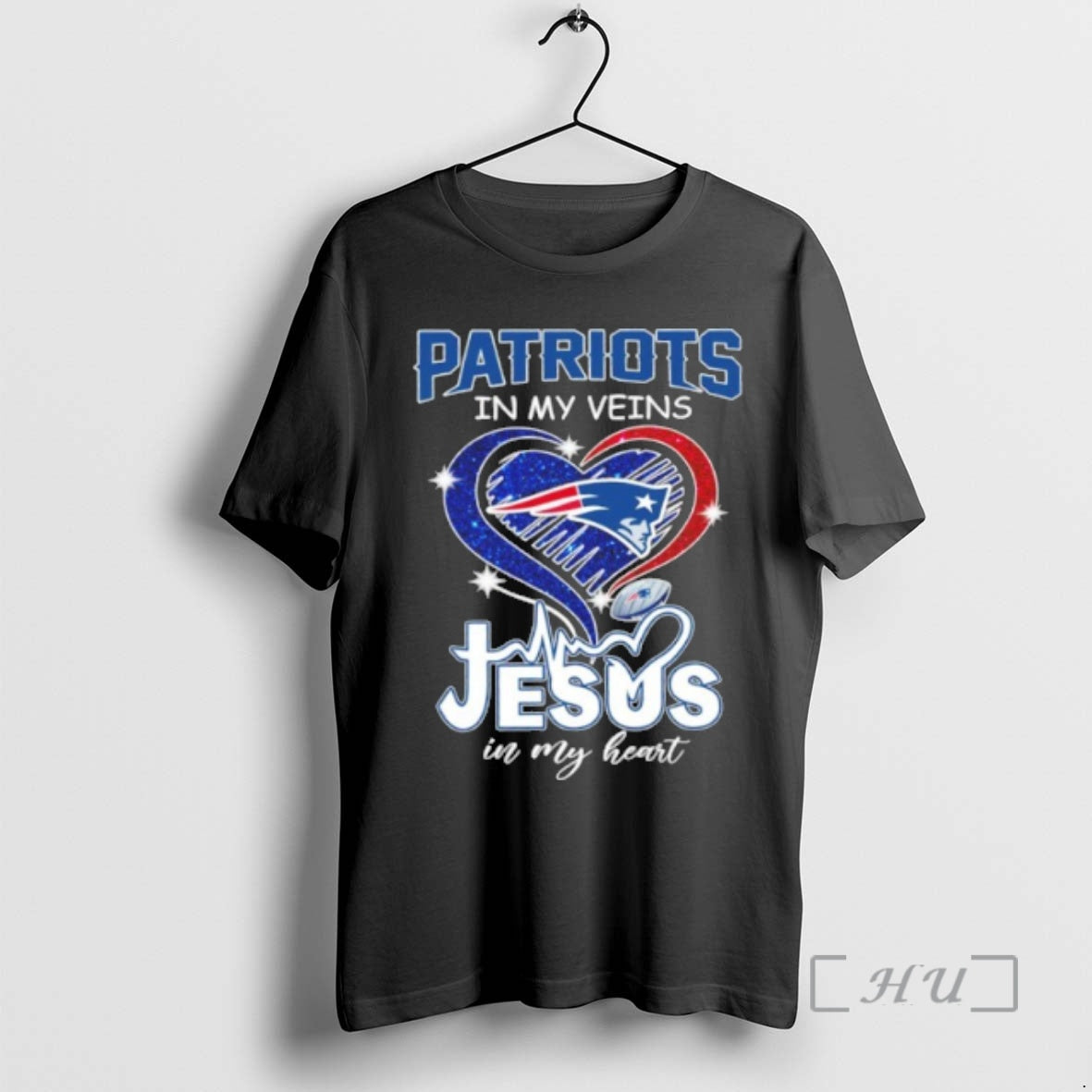 Trending Patriots In My Veins Heart Jesus In My Heart T-Shirts, Hoodie, Sweatshirt | InkRitualCo.com