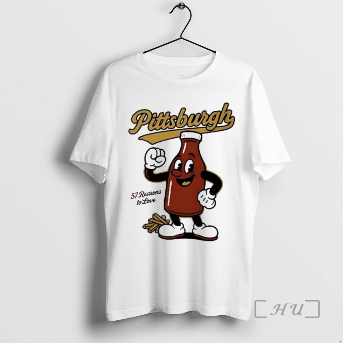 Trending Pittsburgh 57 Ketchup Bottle Mascot Funny T-Shirts, Hoodie, Sweatshirt | InkRitualCo.com