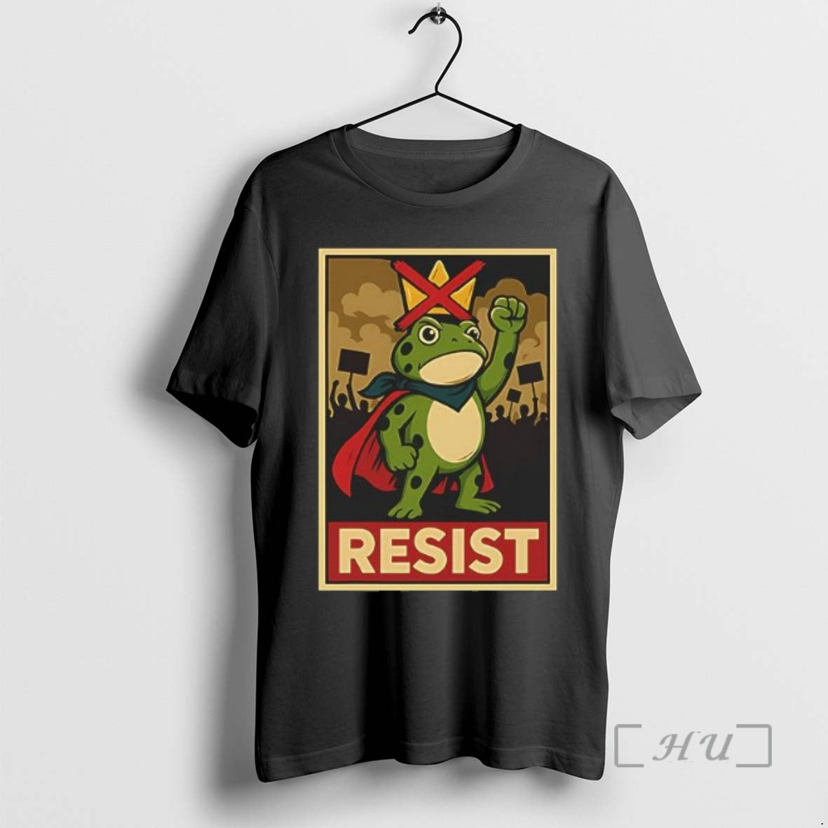 Trending Portland Frog Hop Protest Resist Frog No Kings Toad Sunset T-Shirts, Hoodie, Sweatshirt | InkRitualCo.com