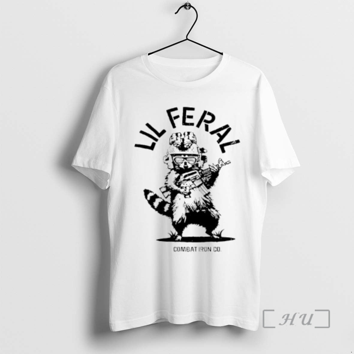 Trending Raccoon Lil Feral Combat Iron T-Shirts, Hoodie, Sweatshirt | InkRitualCo.com