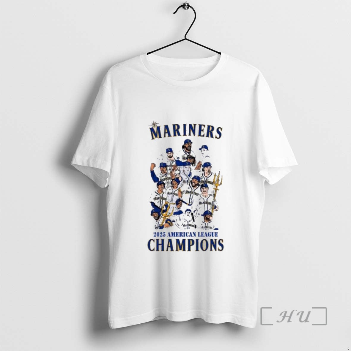 Trending Seattle Mariners 2025 American League Champions Caricature T-Shirts, Hoodie, Sweatshirt | InkRitualCo.com