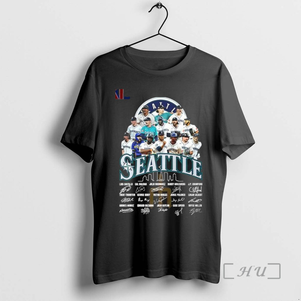 Trending Seattle Mariners Players Luis Castillo Cal Raleigh Julio Rodriguez Randy Arozarena Signatures T-Shirts, Hoodie,...