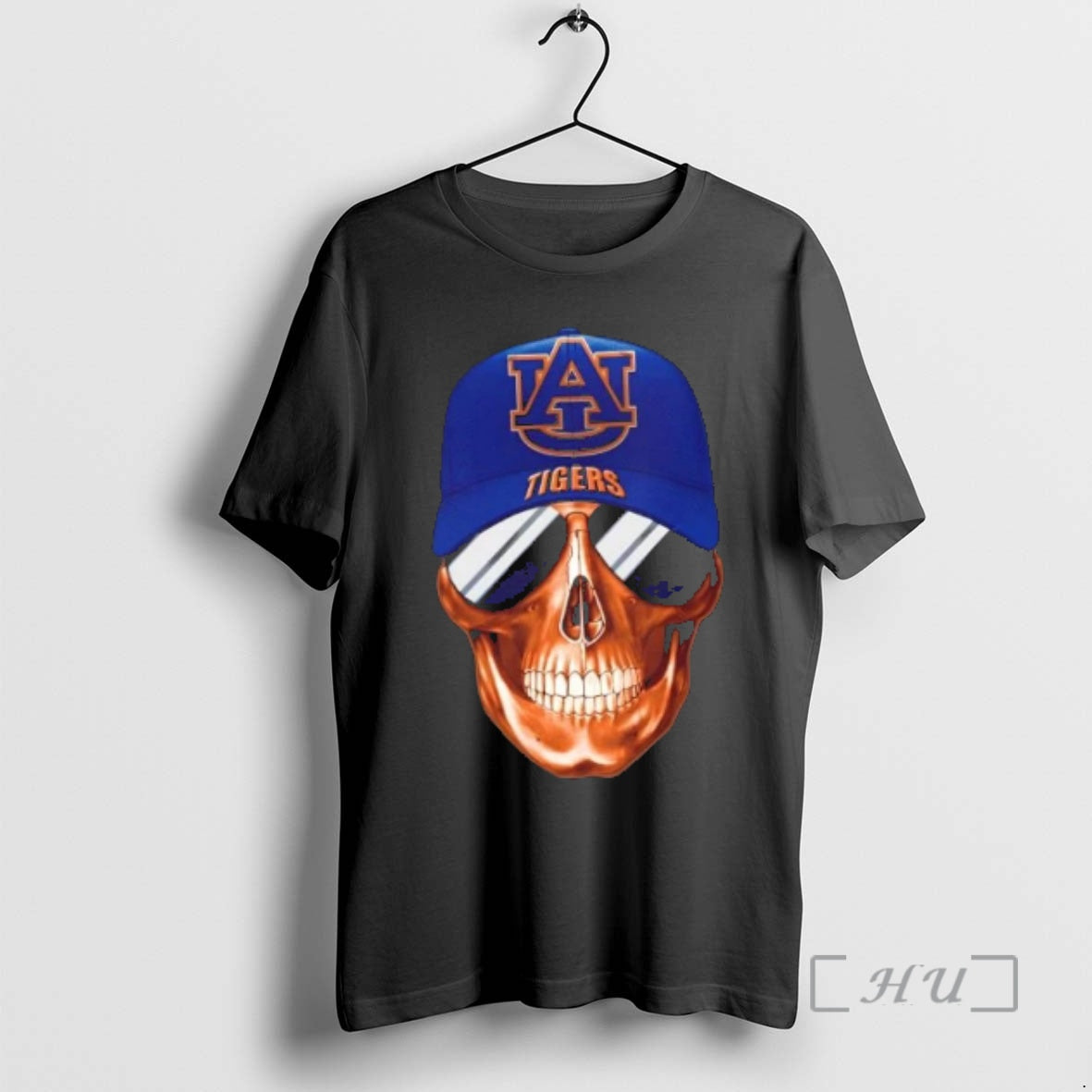 Trending Skull Wearing A Cap And Smile Auburn Tigers Fans T-Shirts, Hoodie, Sweatshirt | InkRitualCo.com