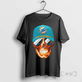 Trending Skull Wearing A Cap And Smile Miami Dolphins Fans T-Shirts, Hoodie, Sweatshirt | InkRitualCo.com