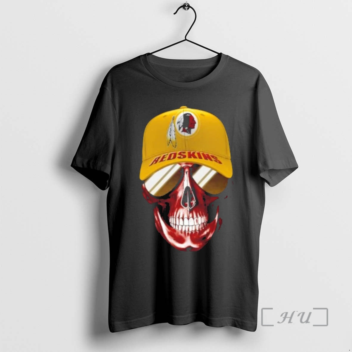 Trending Skull Wearing A Cap And Smile Washington Redskins Fans T-Shirts, Hoodie, Sweatshirt | InkRitualCo.com