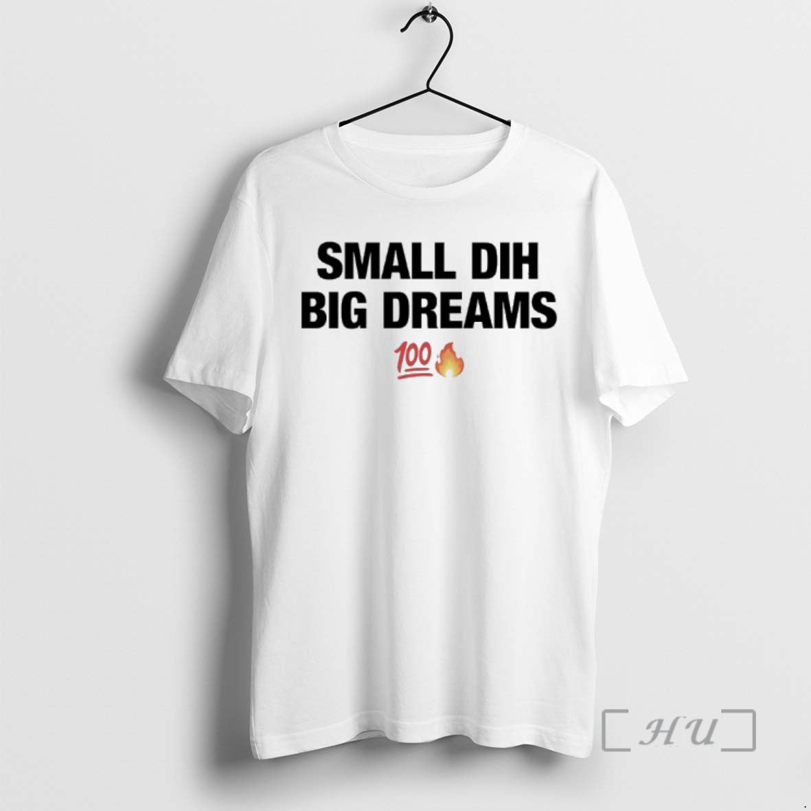 Trending Small Dih Big Dreams 100 Fire Emoji Icon T-Shirts, Hoodie, Sweatshirt | InkRitualCo.com