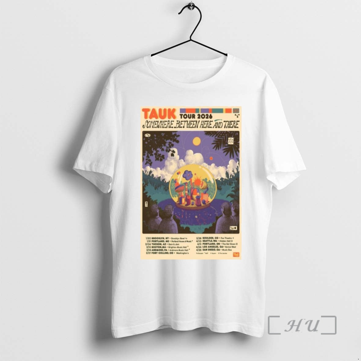 Trending Tauk Somewhere Between Here And There Tour 2026 T-Shirts, Hoodie, Sweatshirt | InkRitualCo.com