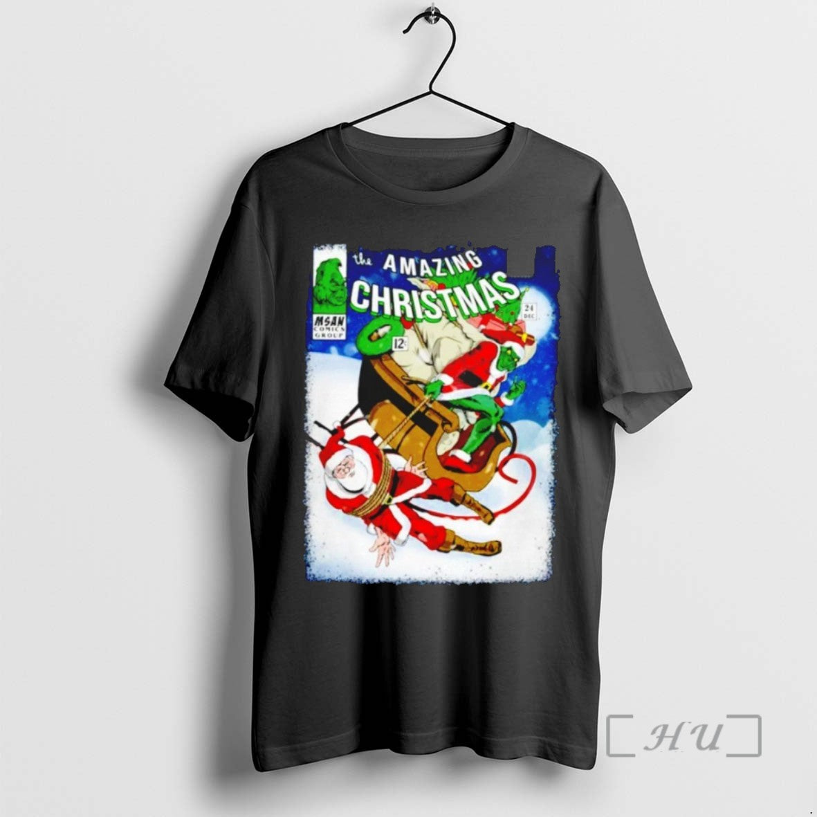 Trending The Grinch And Santa Claus The Amazing Christmas Comic T-Shirts, Hoodie, Sweatshirt | InkRitualCo.com