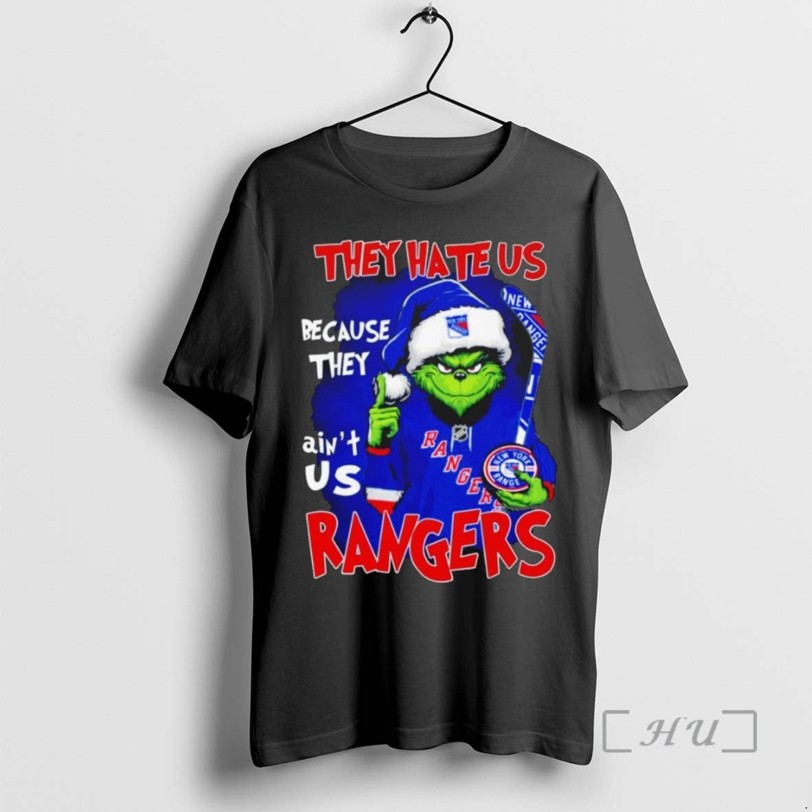 Trending The Grinch They Hate Us Because They Aint Us New York Rangers Christmas T-Shirts, Hoodie, Sweatshirt